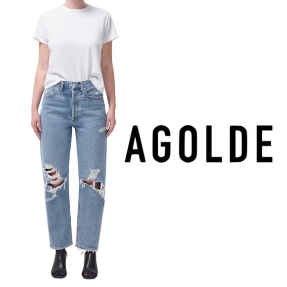 Agolde 90's Mid Rise Loose Fit in Fall Out Size 24 - Picture 1 of 16